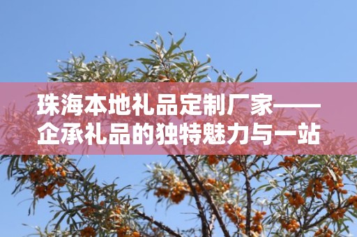 珠海本地礼品定制厂家——企承礼品的独特魅力与一站式服务体验