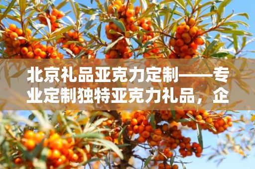 北京礼品亚克力定制——专业定制独特亚克力礼品，企承礼品供应链助力商务发展