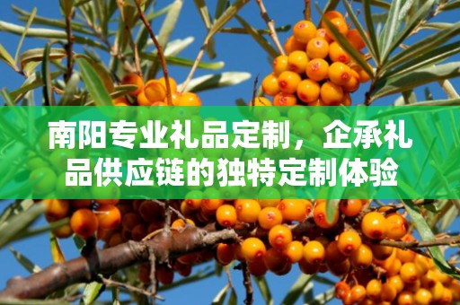 南阳专业礼品定制，企承礼品供应链的独特定制体验