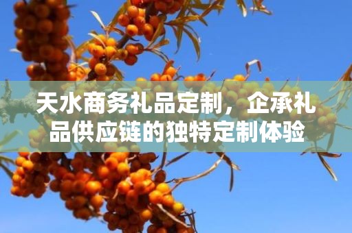 天水商务礼品定制，企承礼品供应链的独特定制体验