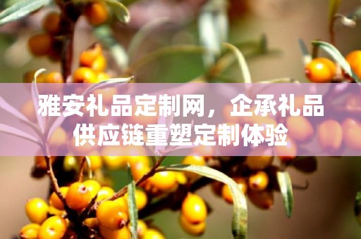 雅安礼品定制网，企承礼品供应链重塑定制体验