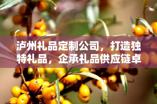 泸州礼品定制公司，打造独特礼品，企承礼品供应链卓越服务