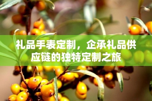 礼品手表定制，企承礼品供应链的独特定制之旅
