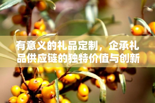 有意义的礼品定制，企承礼品供应链的独特价值与创新服务